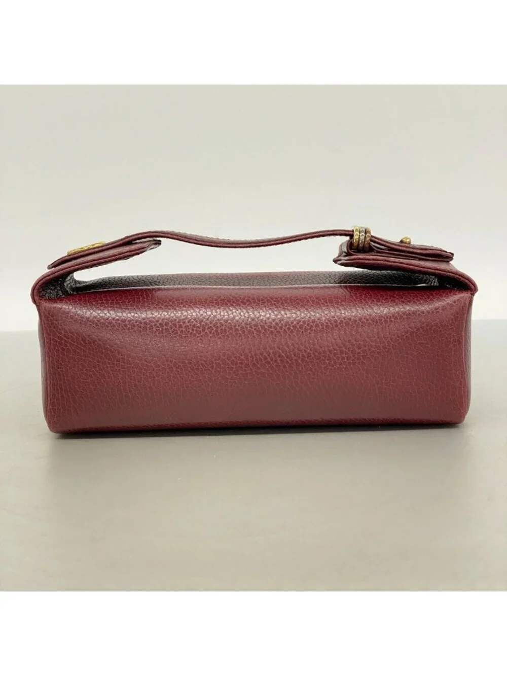 Cartier Vanity Bag Trinity Leather Bordeaux Gold Silver